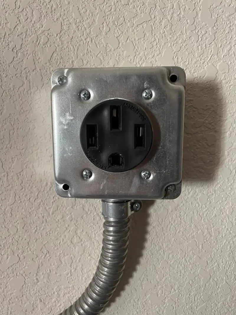 NEMA 14-50 outlet installed for Electrical Panel Upgrade in Virginia Beach